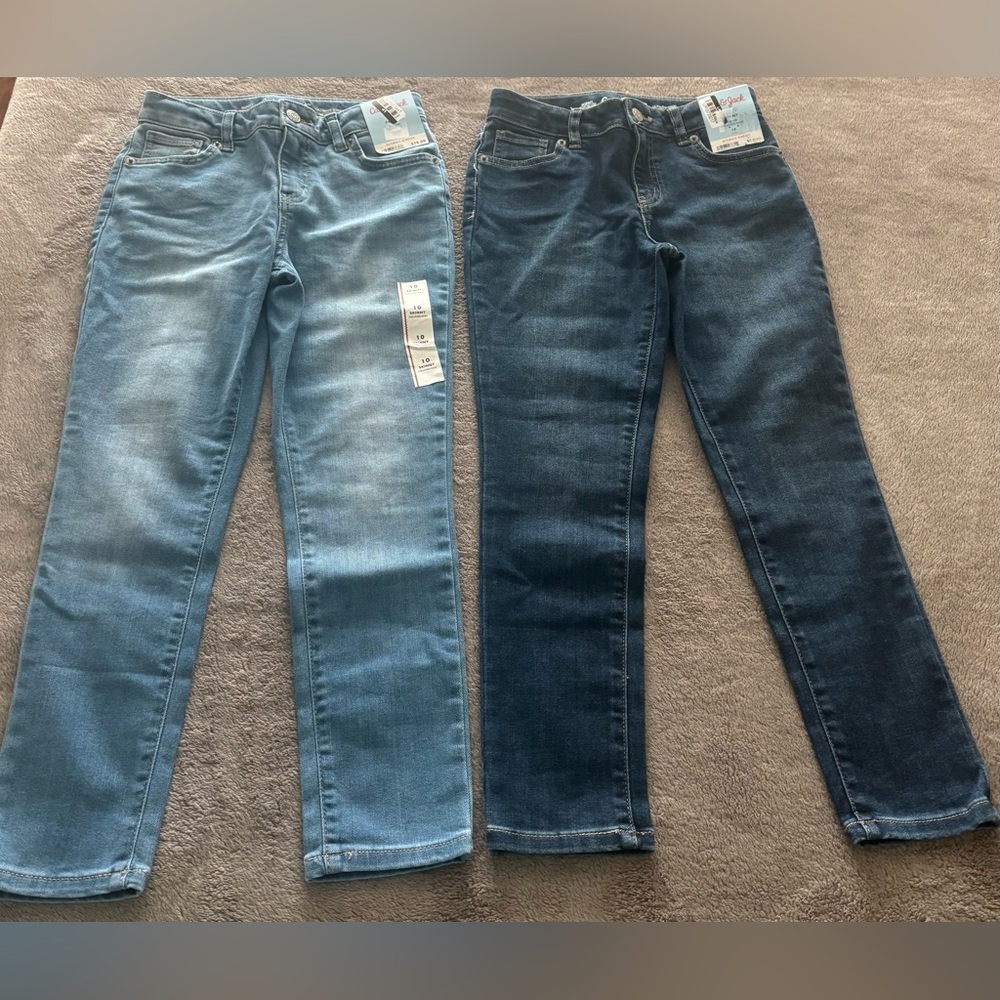 NWT Cat & Jack Light and Dark Blue Skinny Jeans